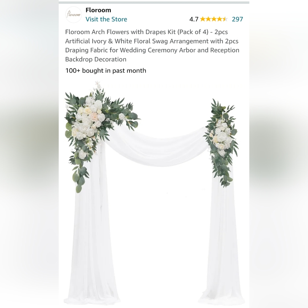 Wedding arch floral decor